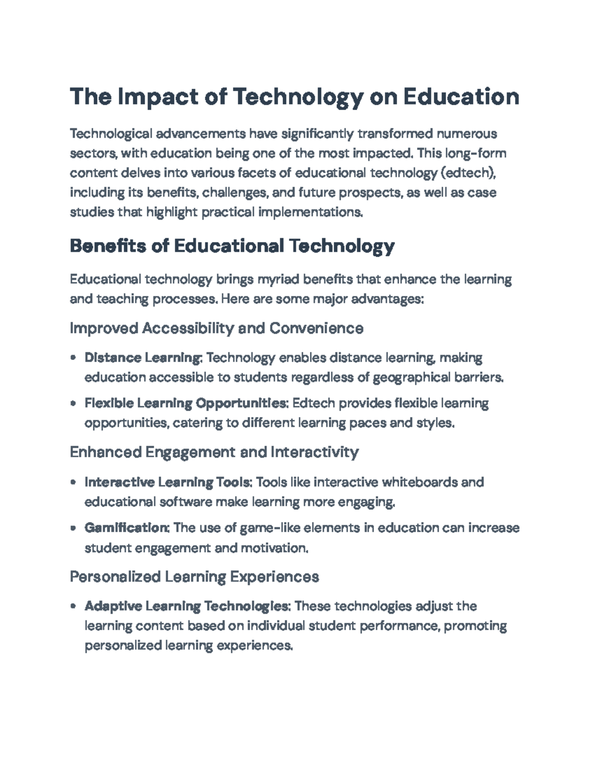 The Impact of Technology on Education: Benefits & Challenges (EDU 101 ...