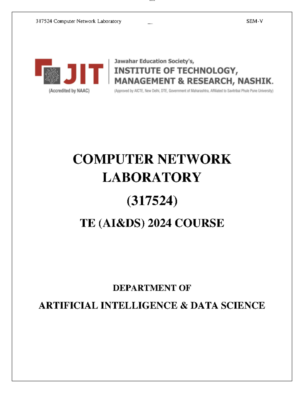 Cn-lab-manual - Cn Lab MAnuals for the Student - 317524 Computer ...