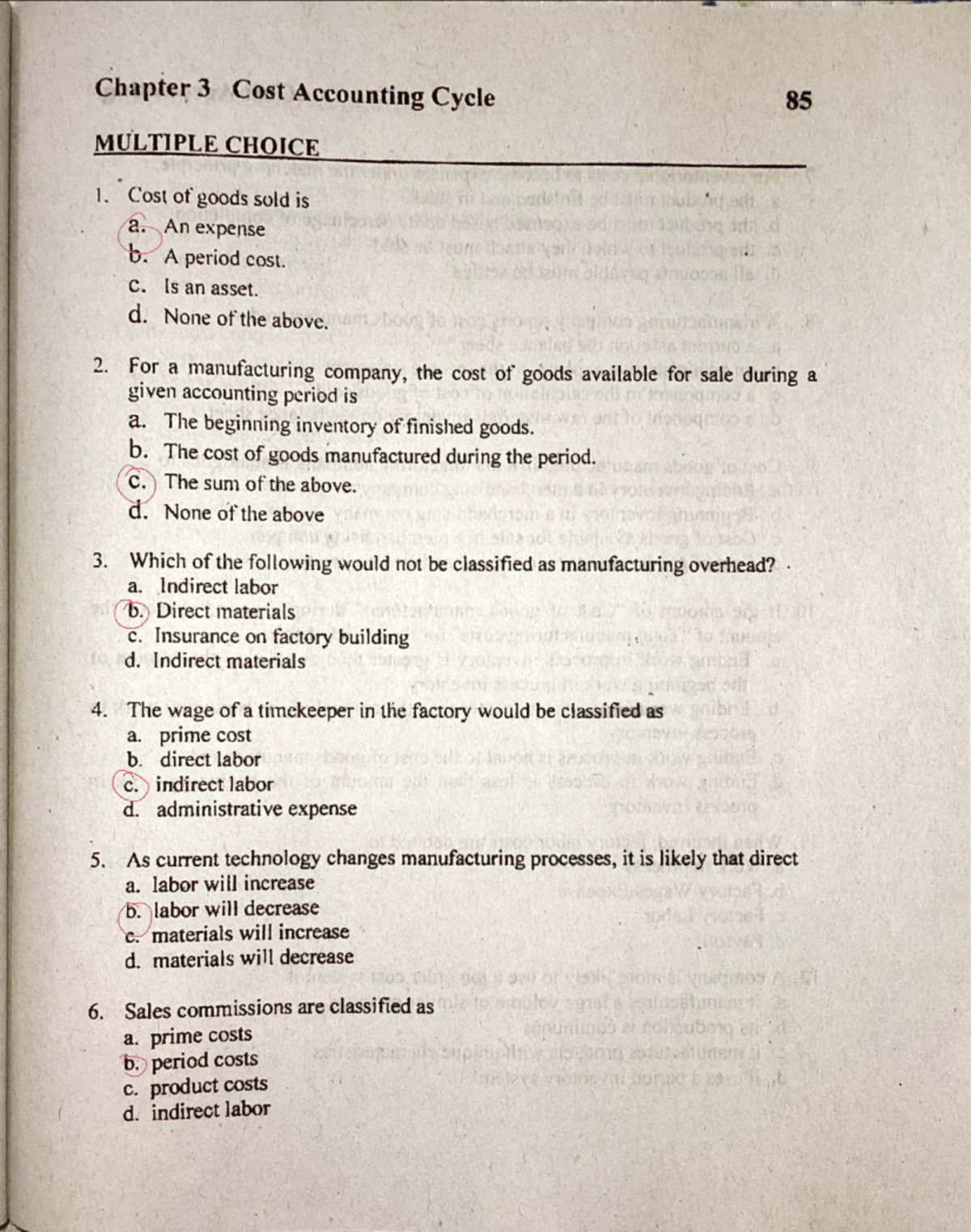 Chapter 3 Cost Accounting Cycle MCQs and Answers - Studocu