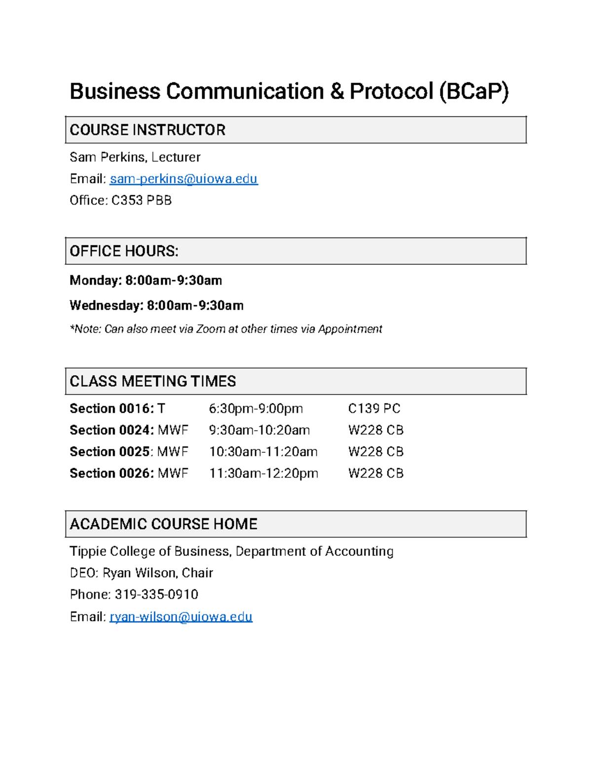 BCAP Syllabus Fall 24-1 - Business Communication & Protocol (BCaP ...