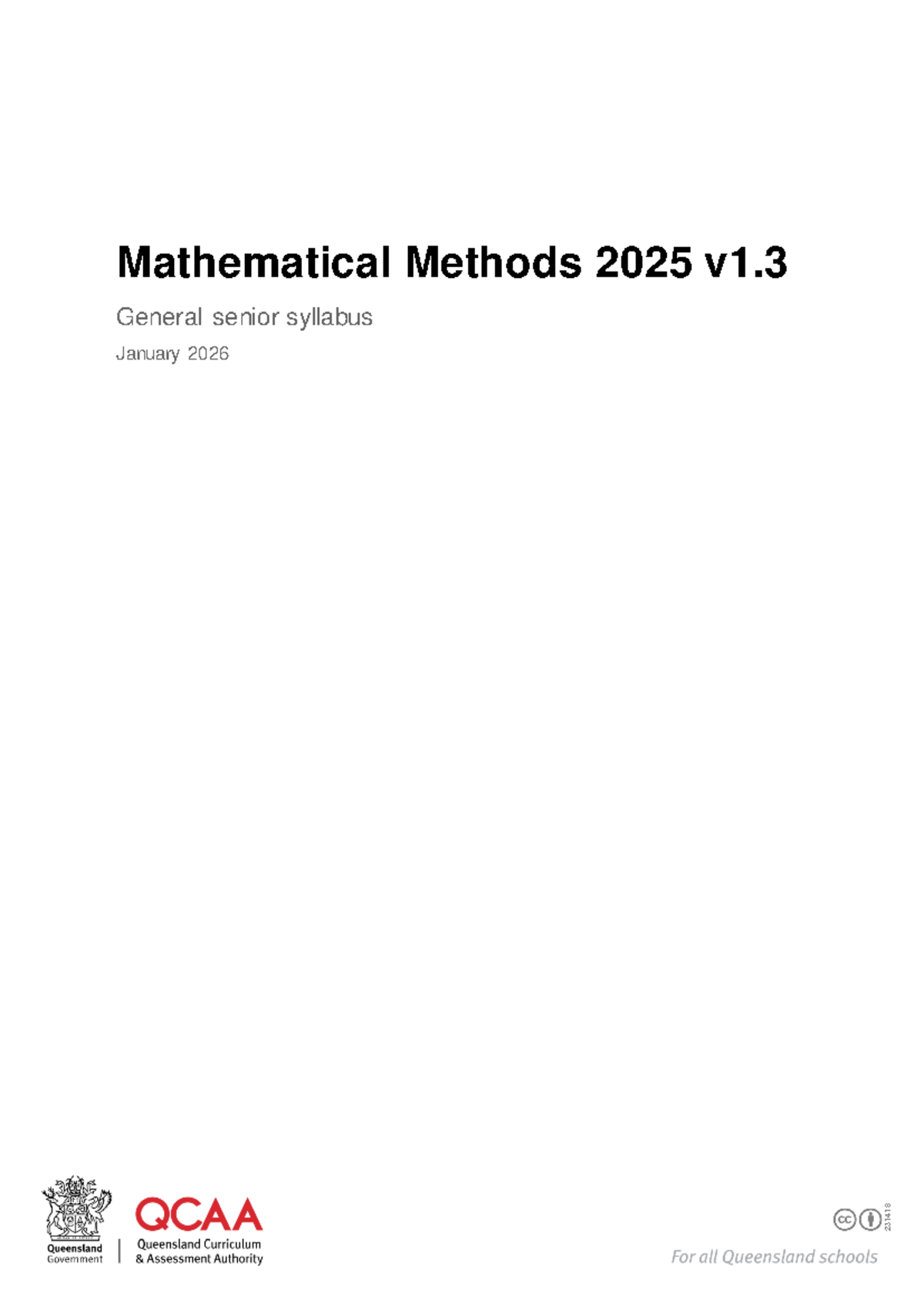 Mathematical Methods 2025 v1.3 General Senior Syllabus Overview - Studocu