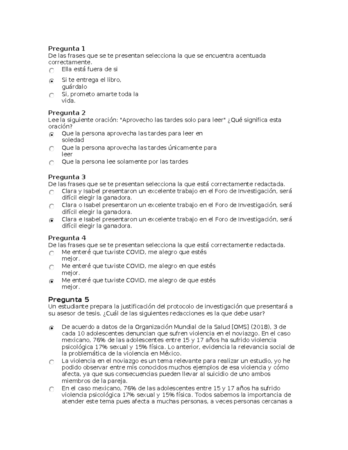 Examen de Redacción Indirecta - Área Transversal - Document Preview
