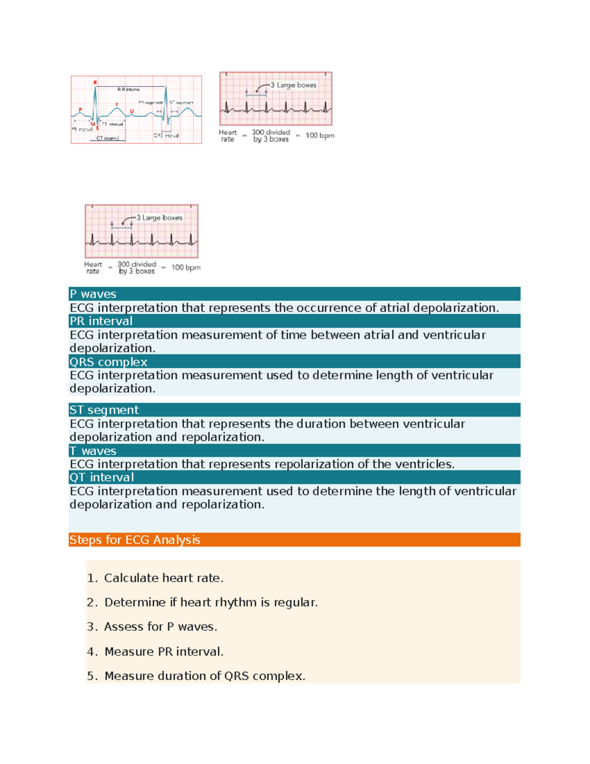 Cardiology EKG Notes: Understanding ECG Interpretation and Heart ...