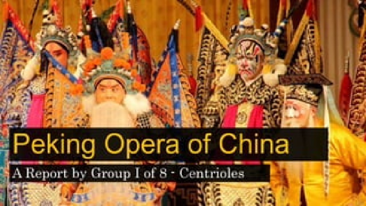 Peking Opera of China: A Comprehensive Report on Roles & Makeup - Studocu