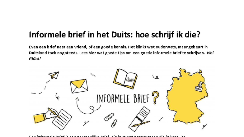 Duits Informele Brief: Tips voor Schrijven en Structuur - Studeersnel