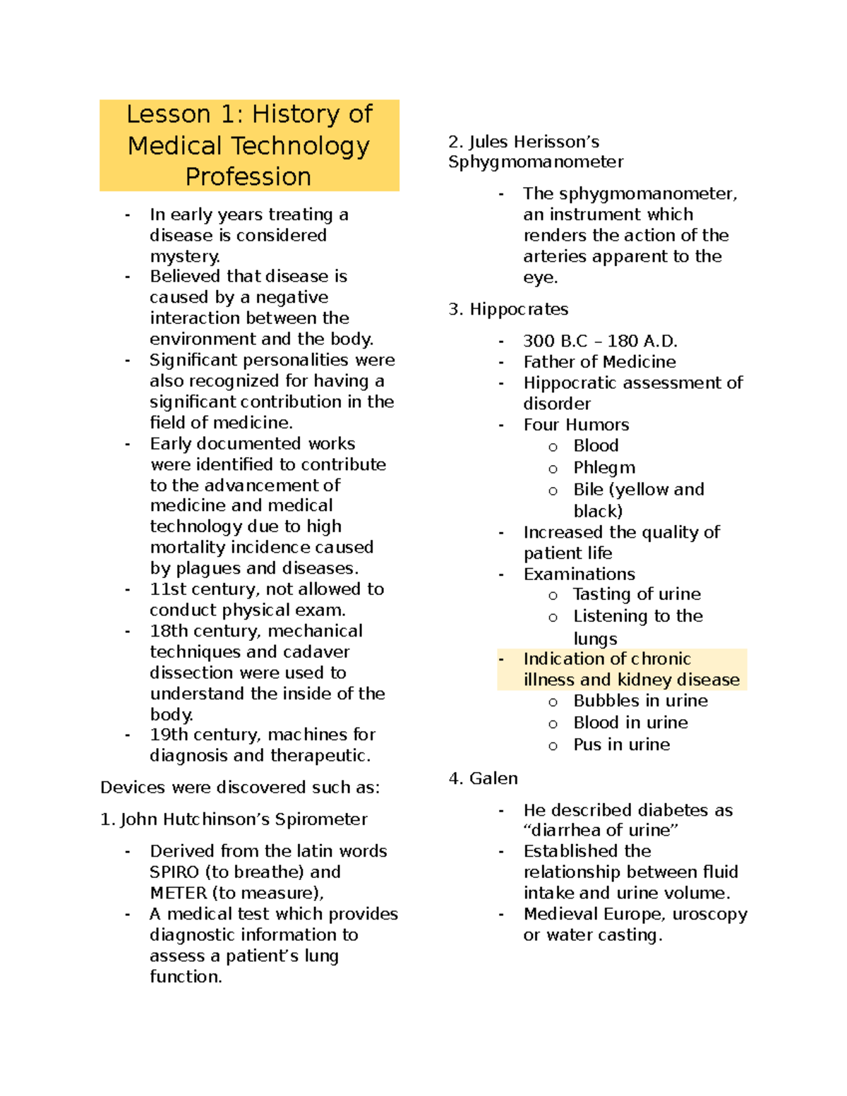 Lesson#1 PMTP Midterm - history of medical technology profession_1st ...