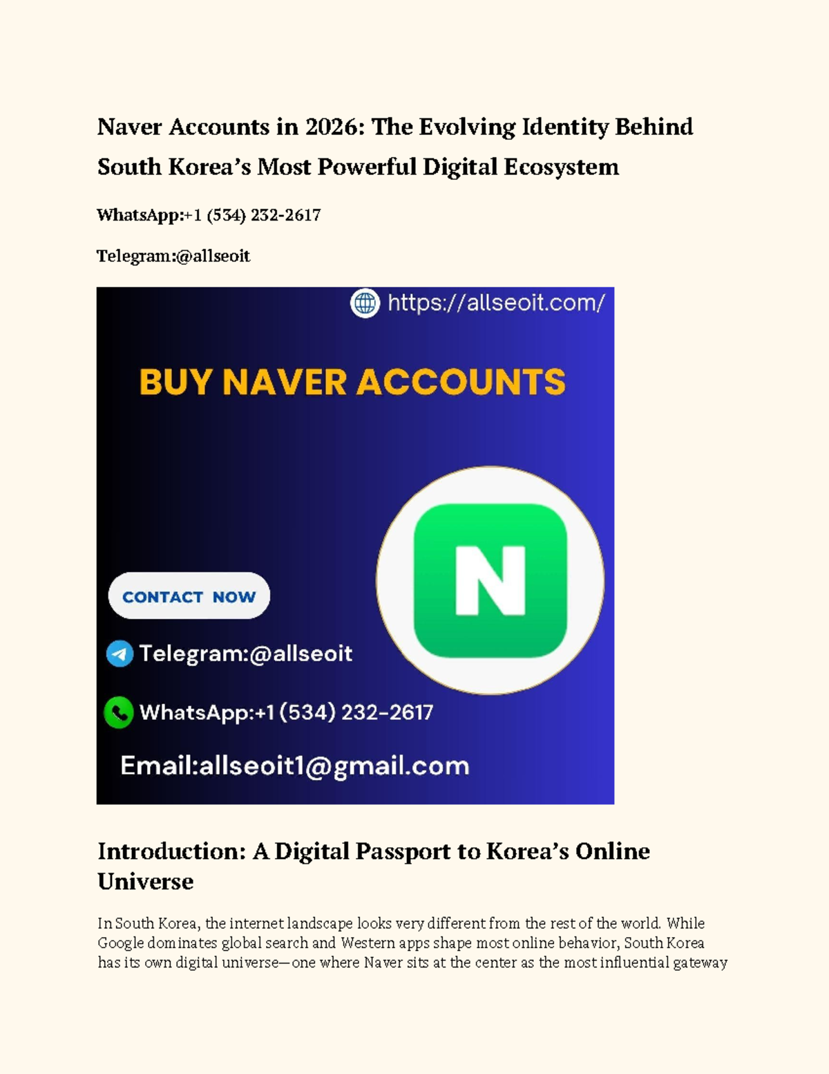 The 09 Ultimate Guide to Buying Naver Accounts (534) - Studocu