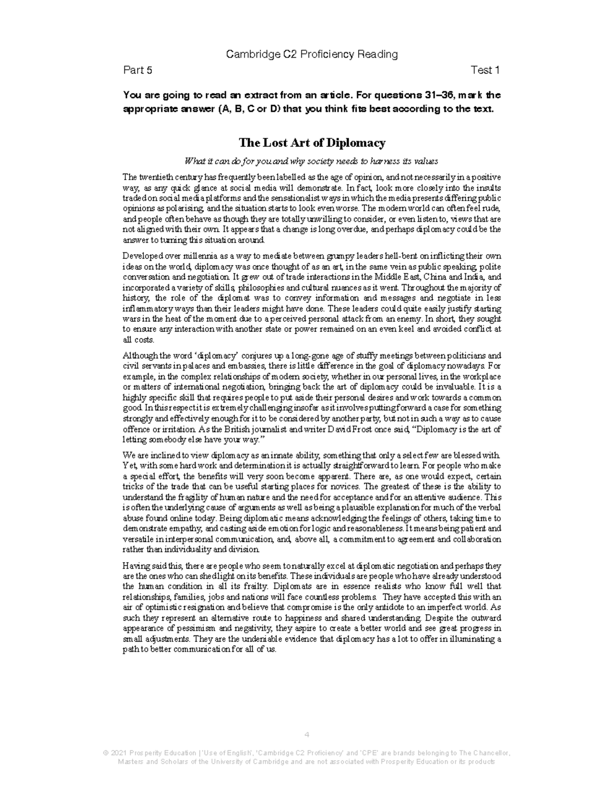 cambridge c2 exam sample pdf