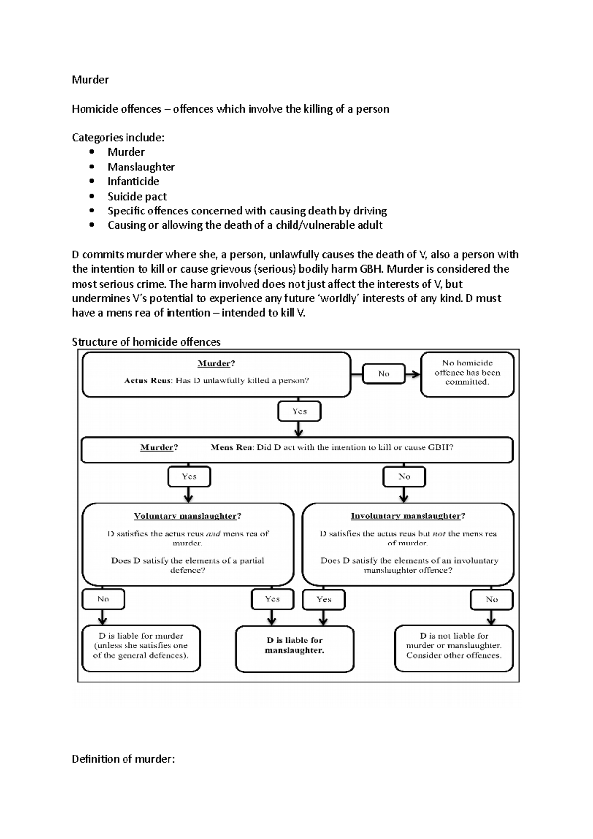 Homicide Law Overview: Understanding Murder, Manslaughter & Defences ...