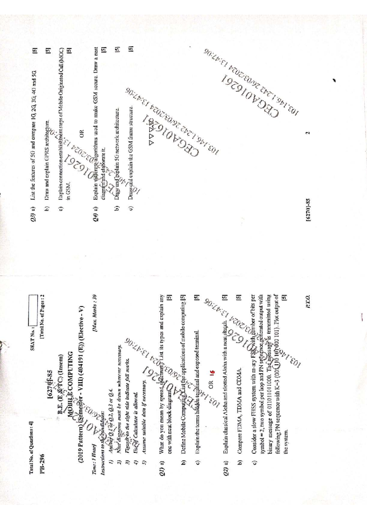 MOBILE COMPUTING (404191) In-Sem Exam Q&A Guide - Studocu