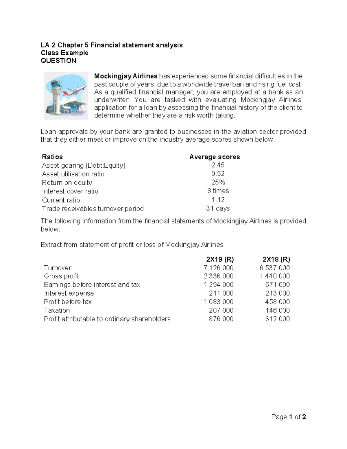 LA 2 - Ch 5 Class Example - work - Page 1 of 2 LA 2 Chapter 5 Financial ...
