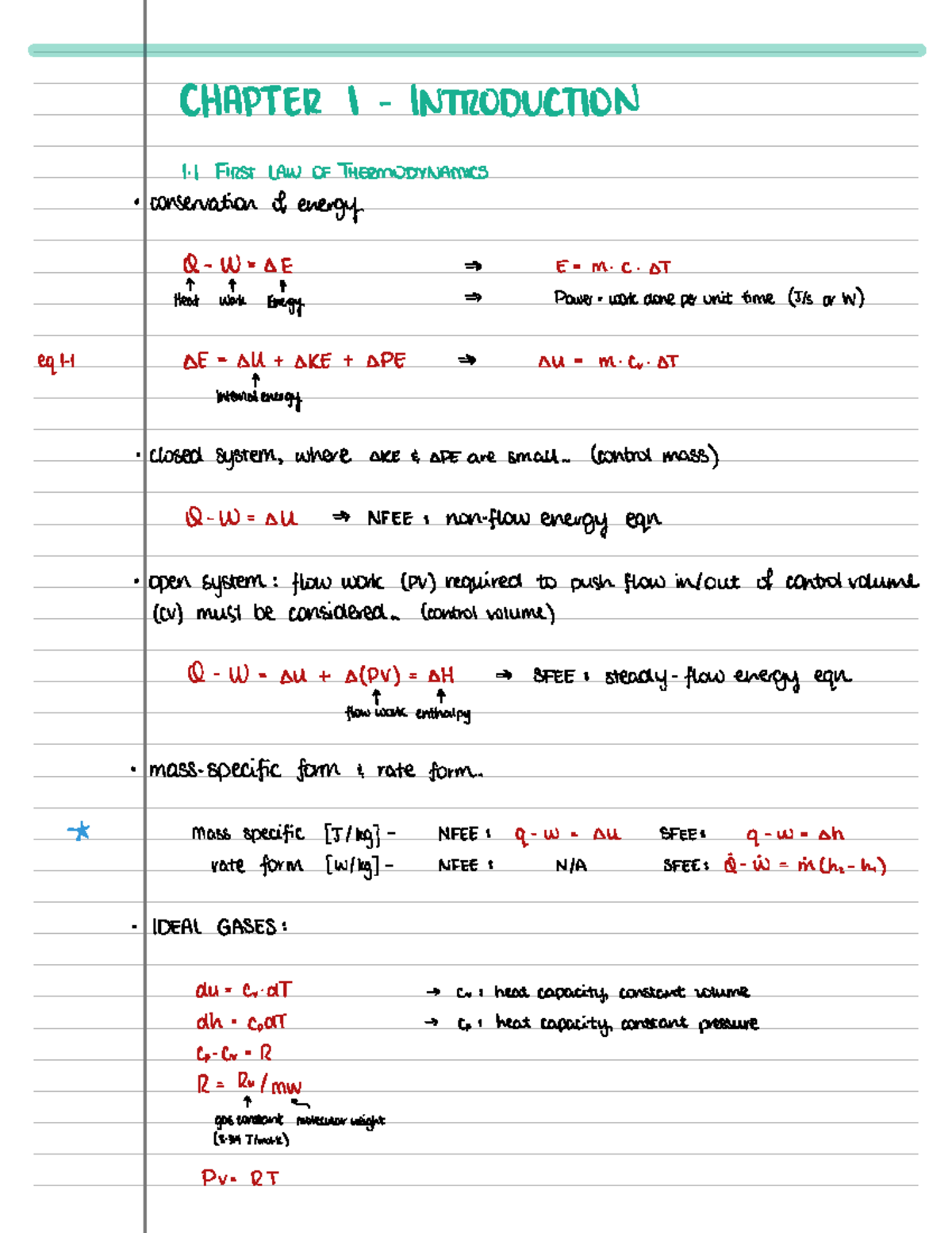 Thermo 101: Summary of Key Concepts in Thermodynamics and Heat Transfer ...