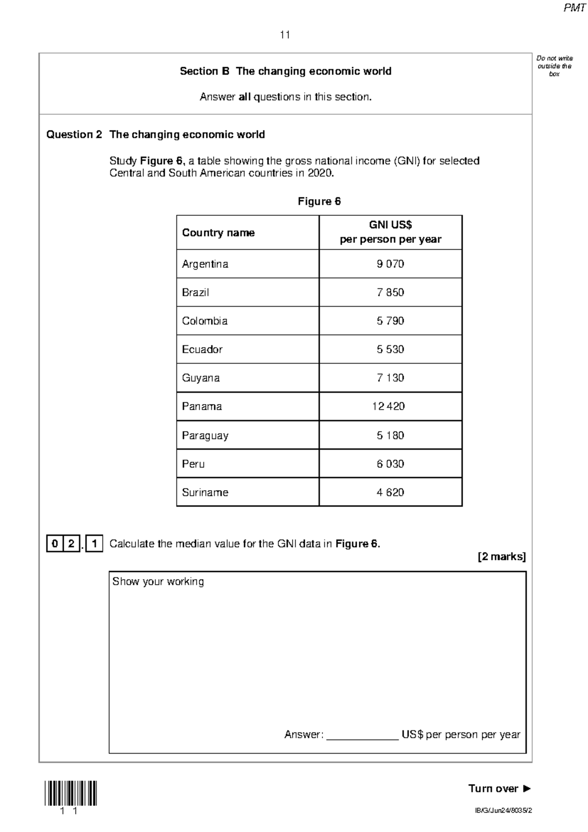 AQA Geography GCSE June 2024 Paper 2: Economic Changes & Migration ...