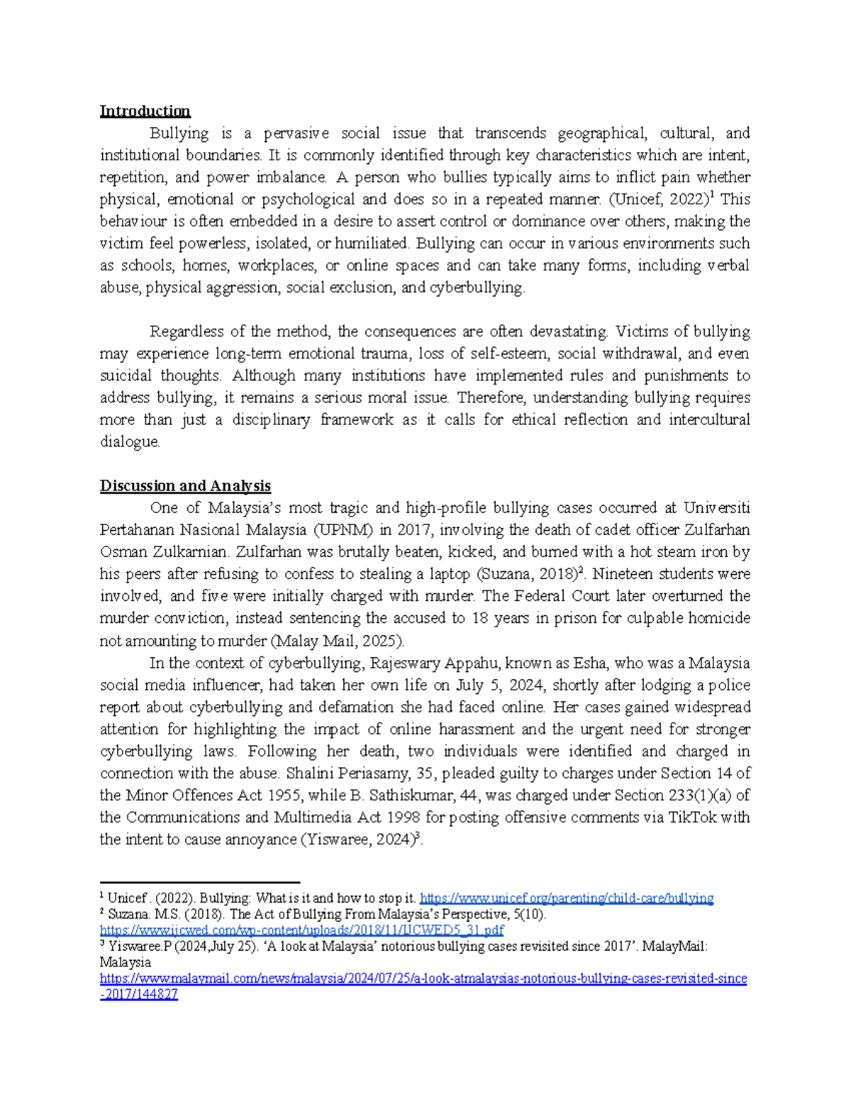 Philosophy Project 2: Understanding Bullying Through Ethical ...