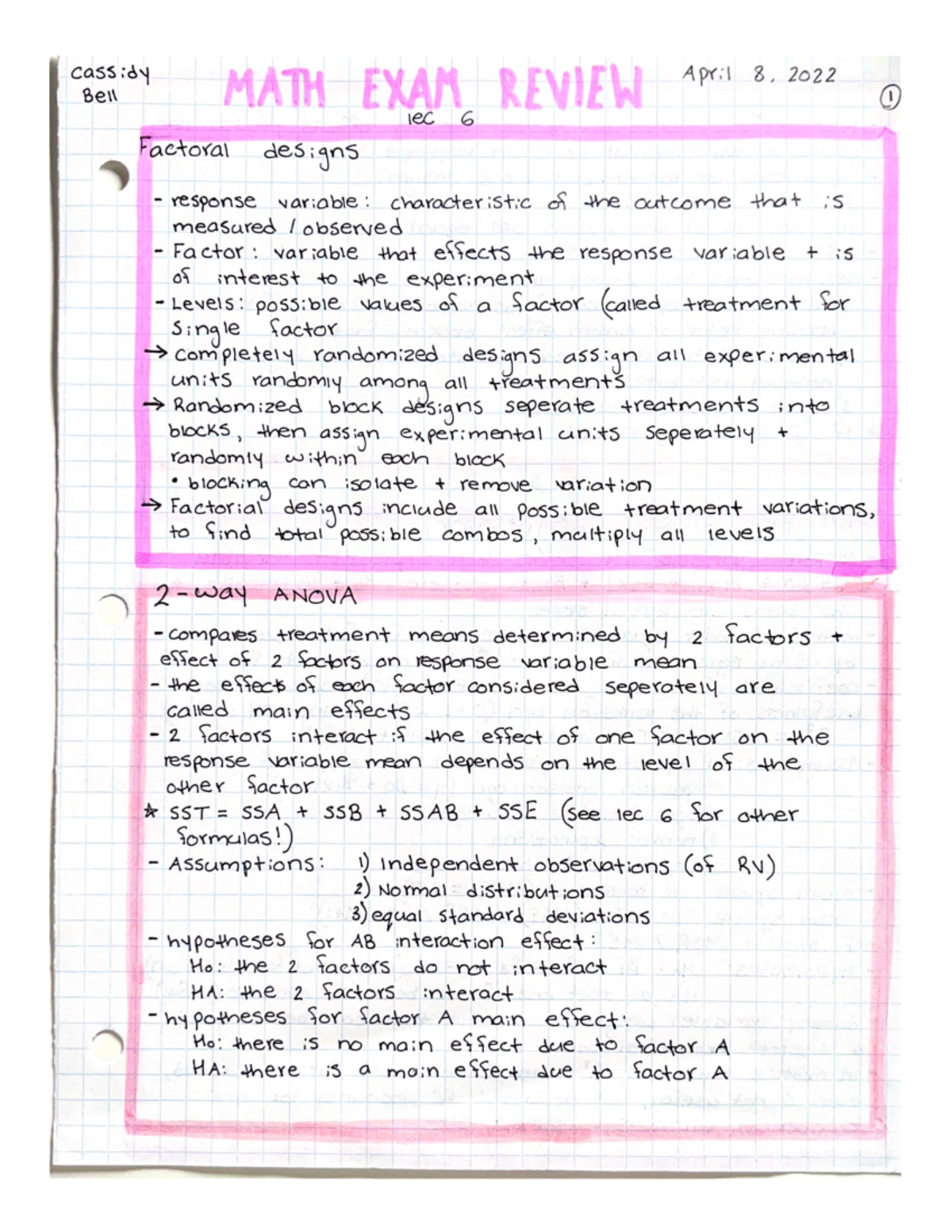 MATH EXAM Review - MATH 1052H - Studocu