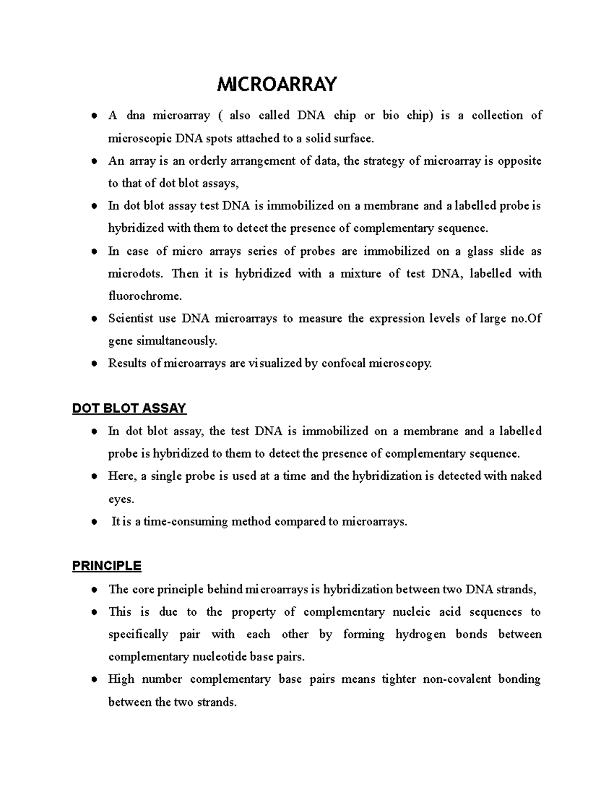 Microarray Techniques in Molecular Biology: Overview and Applications ...