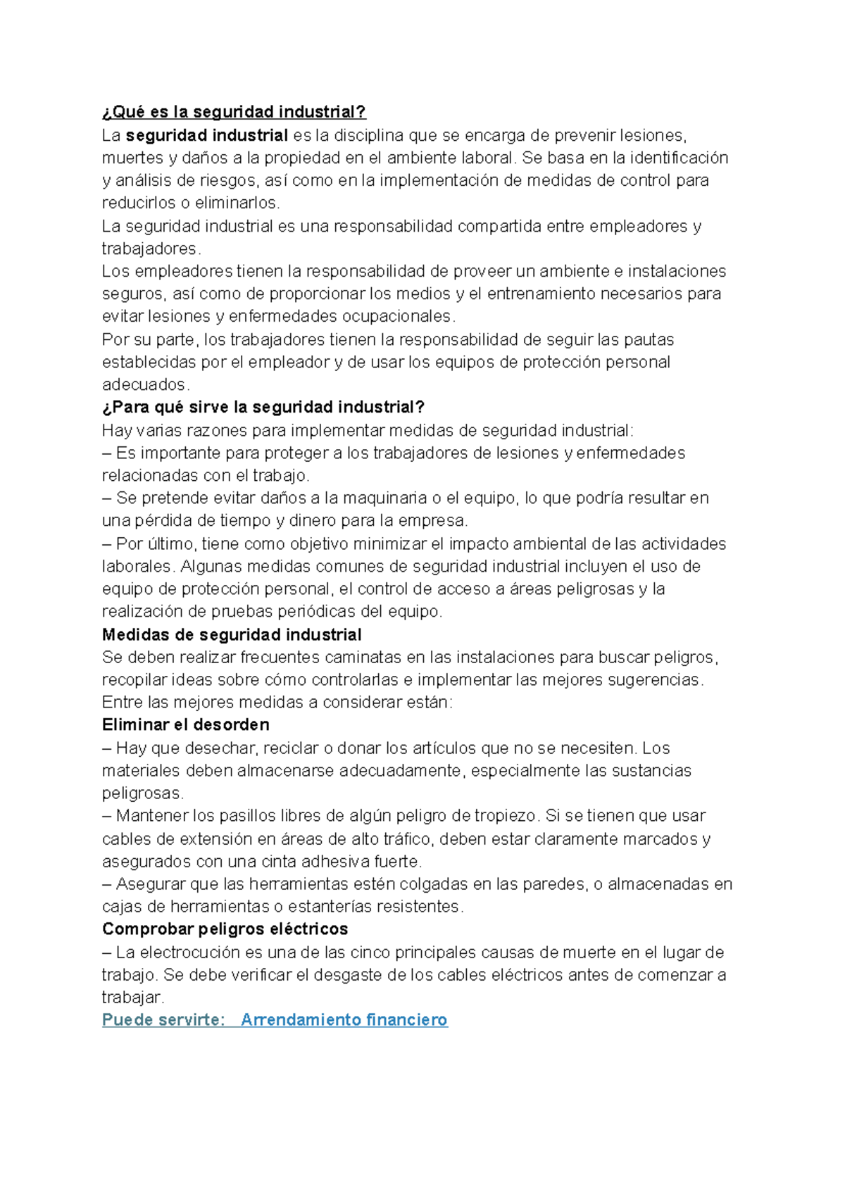 Seguridad industrial 3 - Se basa en la identificación y análisis de ...