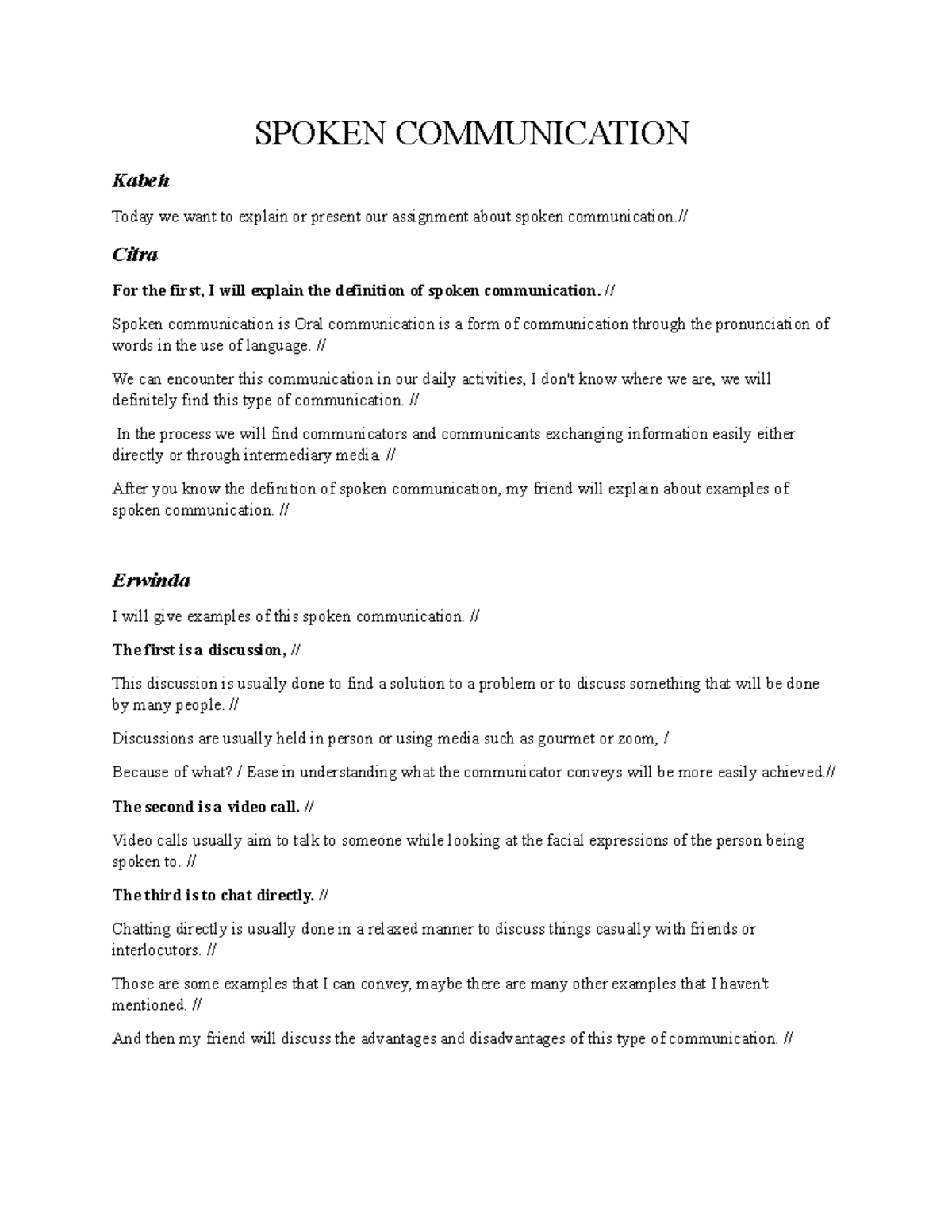 SPO 101: Spoken Communication Overview and Key Aspects - Studocu