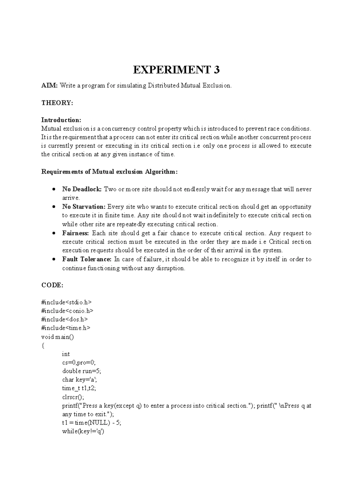 Write a program for Program for implementing Vector Clock. - Parallel ...