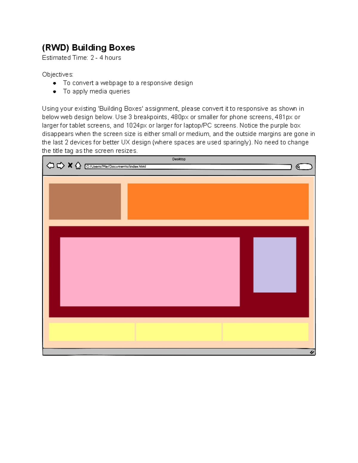 10 (RWD) Building Boxes - (RWD) Building Boxes Estimated Time: 2 - 4 ...
