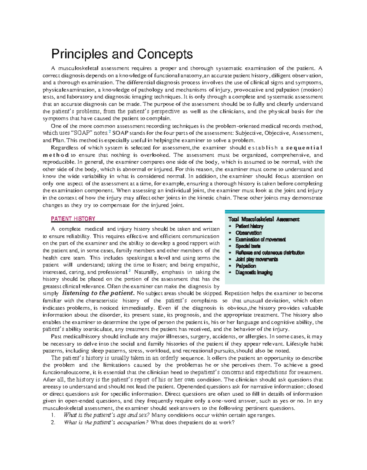 Huiswerk - Homework: Musculoskeletal Assessment Principles - Magee ...
