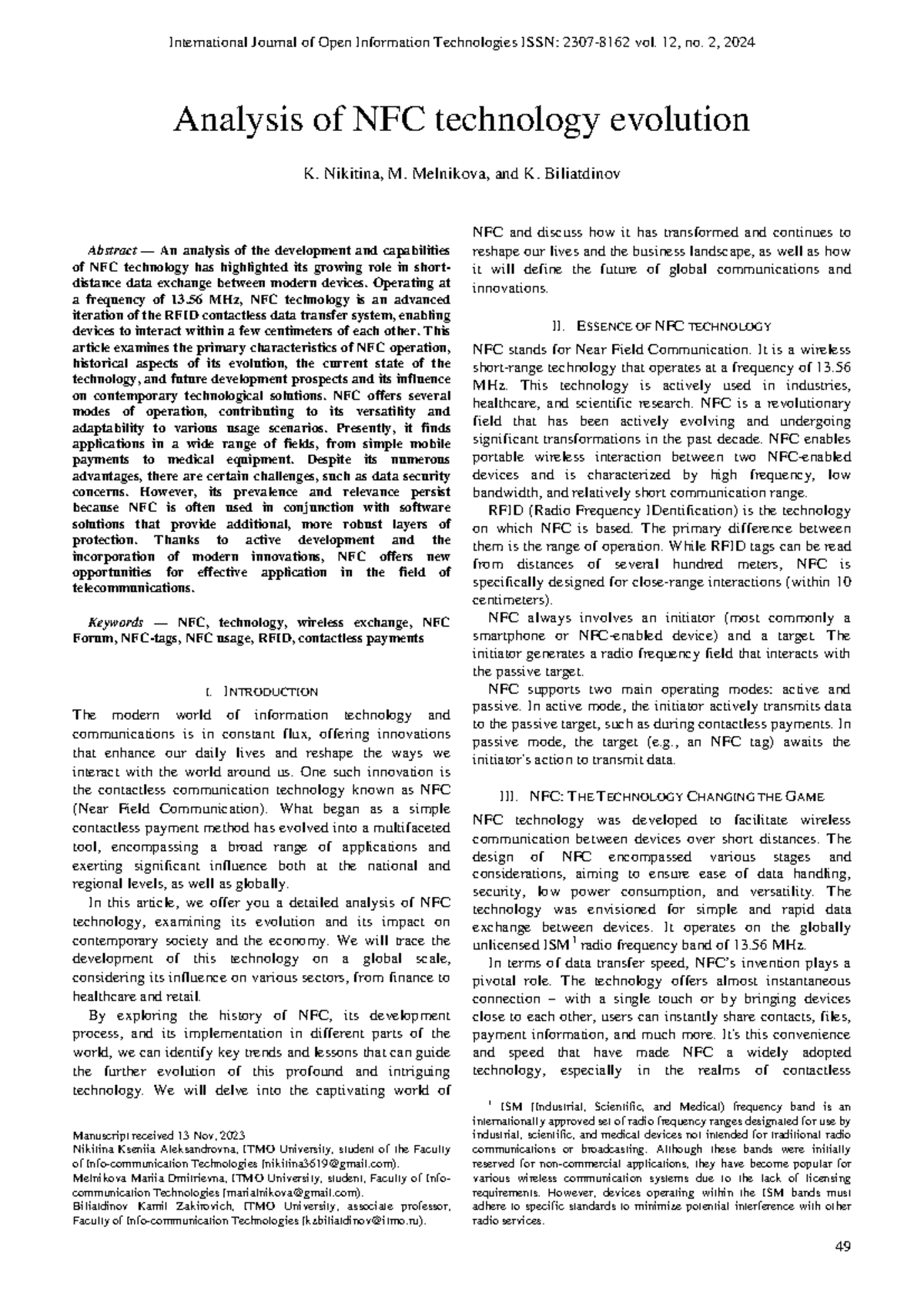 Analysis of NFC Technology Evolution: Development & Impact - Studeersnel
