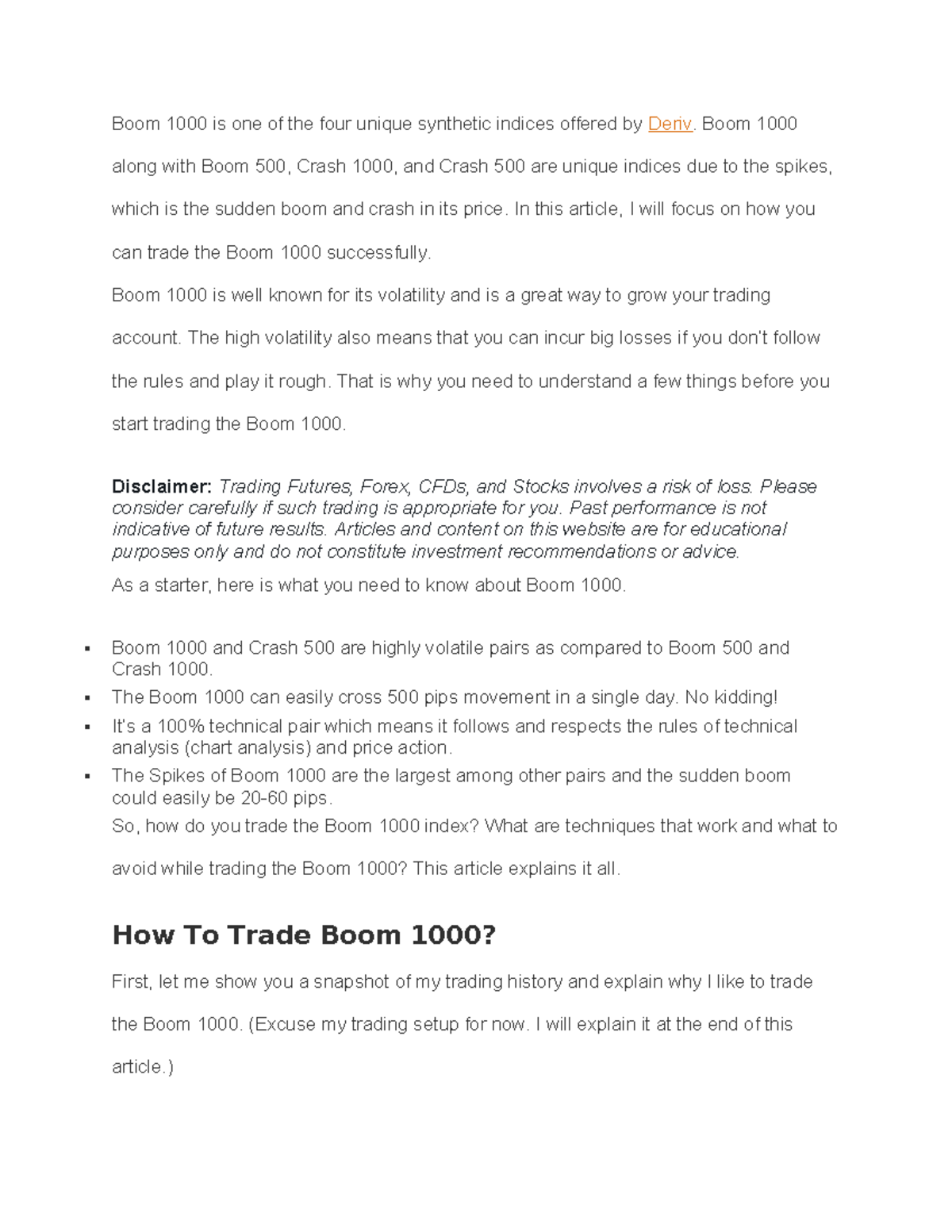 Boom 1000 Trading Strategies: A Comprehensive Guide on Techniques - Studocu