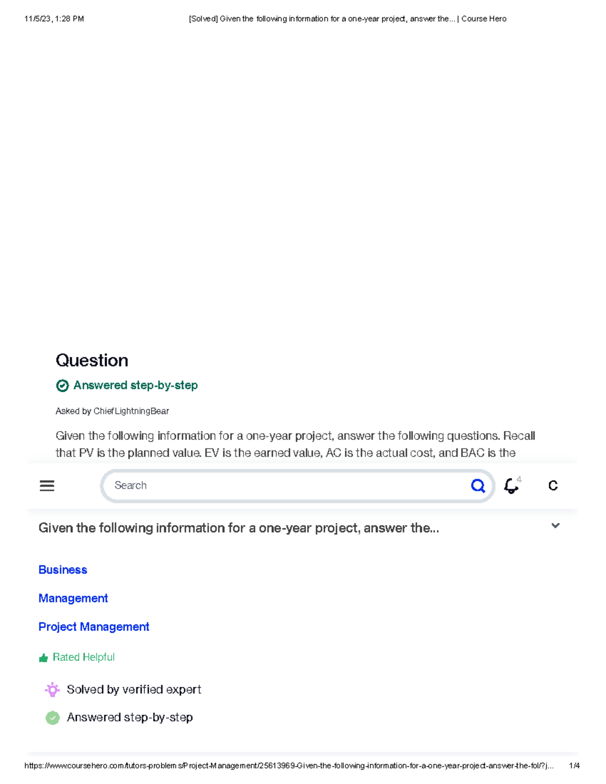 PM 101 Final Exam Sample Calculation Questions and Answers - Studocu