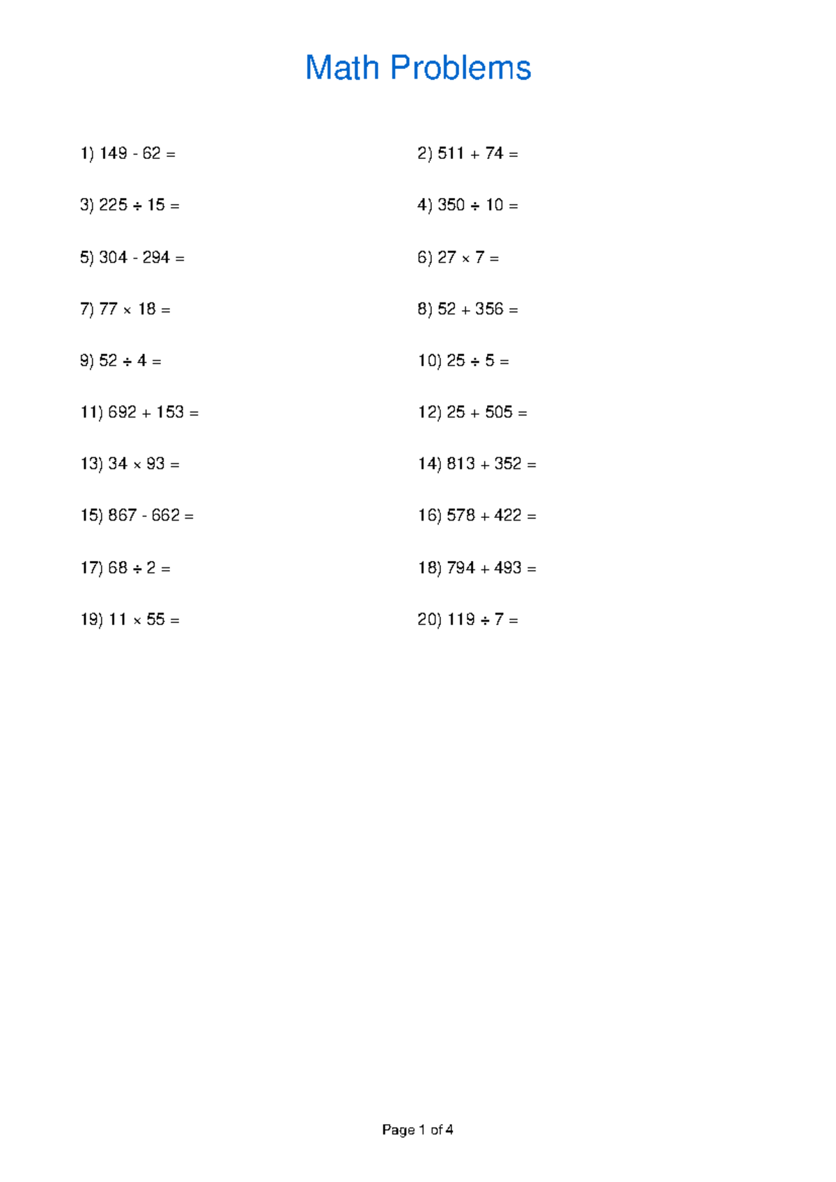Math Problems & Solutions for Course 3GTWWYOXv - Part 1 - Studocu