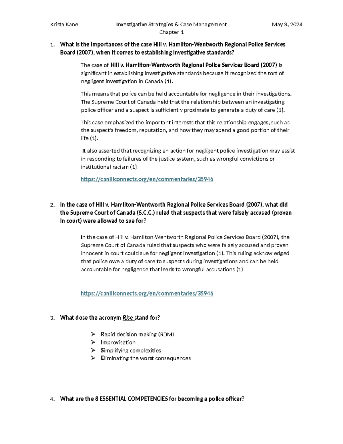Krista Kane Chapter Review Questions - Krista Kane Investigative ...