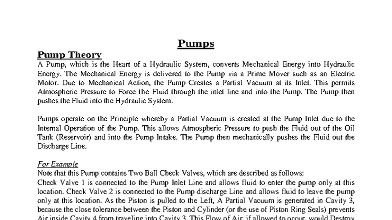 ME 464 Lecture 4: Understanding Pump Theory and Operation - Studocu
