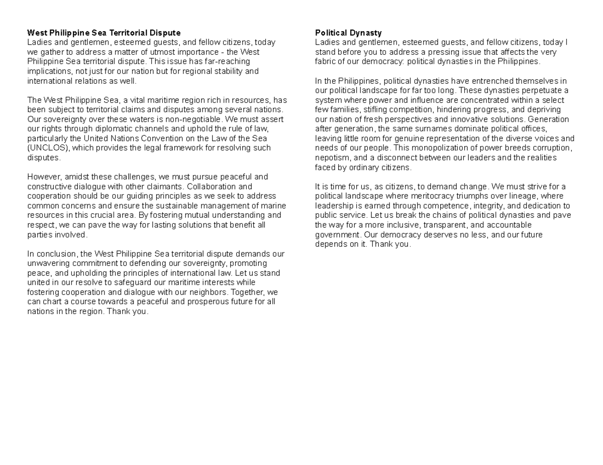 Impromptu Speech Topics for Public Speaking: Key Issues Explored - Studocu