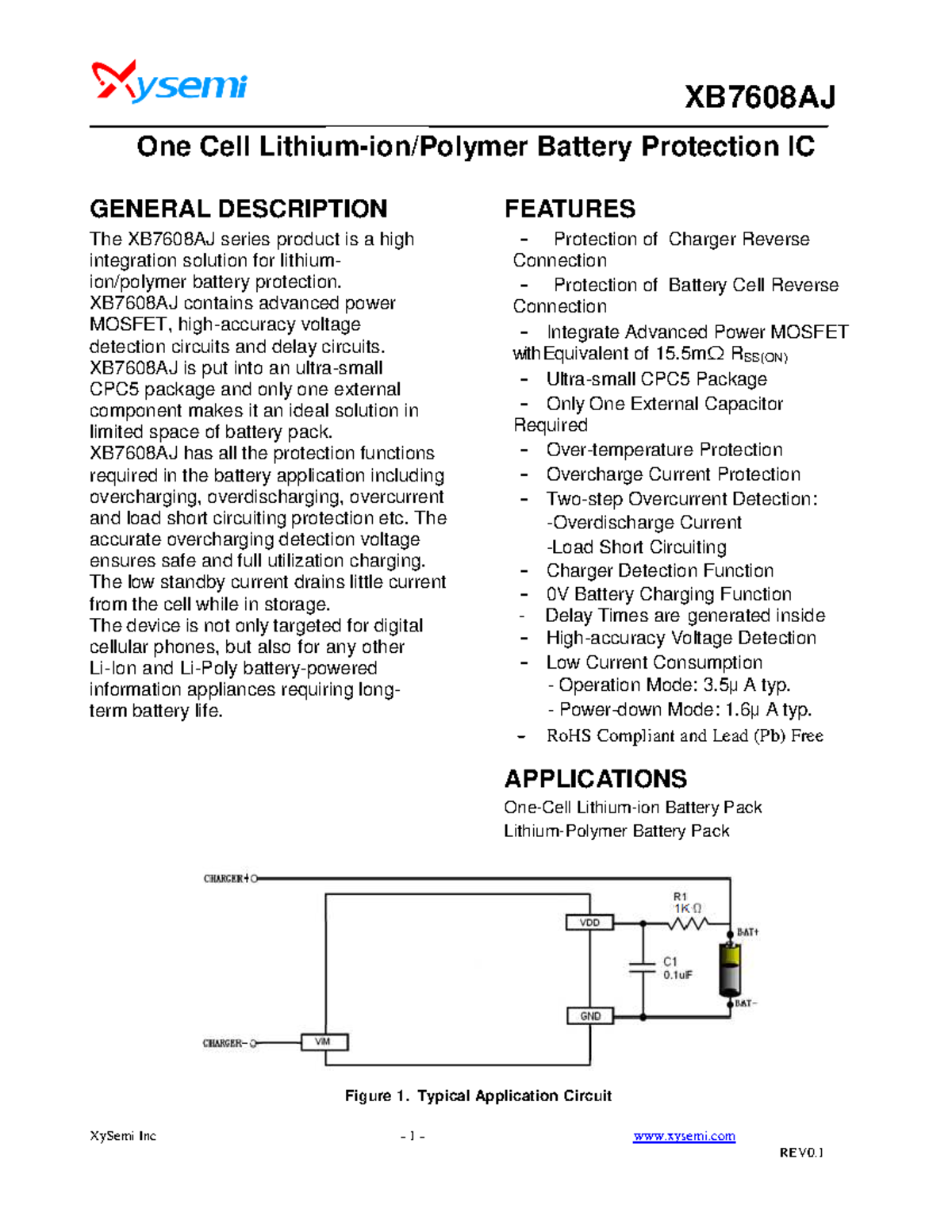 XB7608AJ Battery Protection IC Overview and Features - Studocu