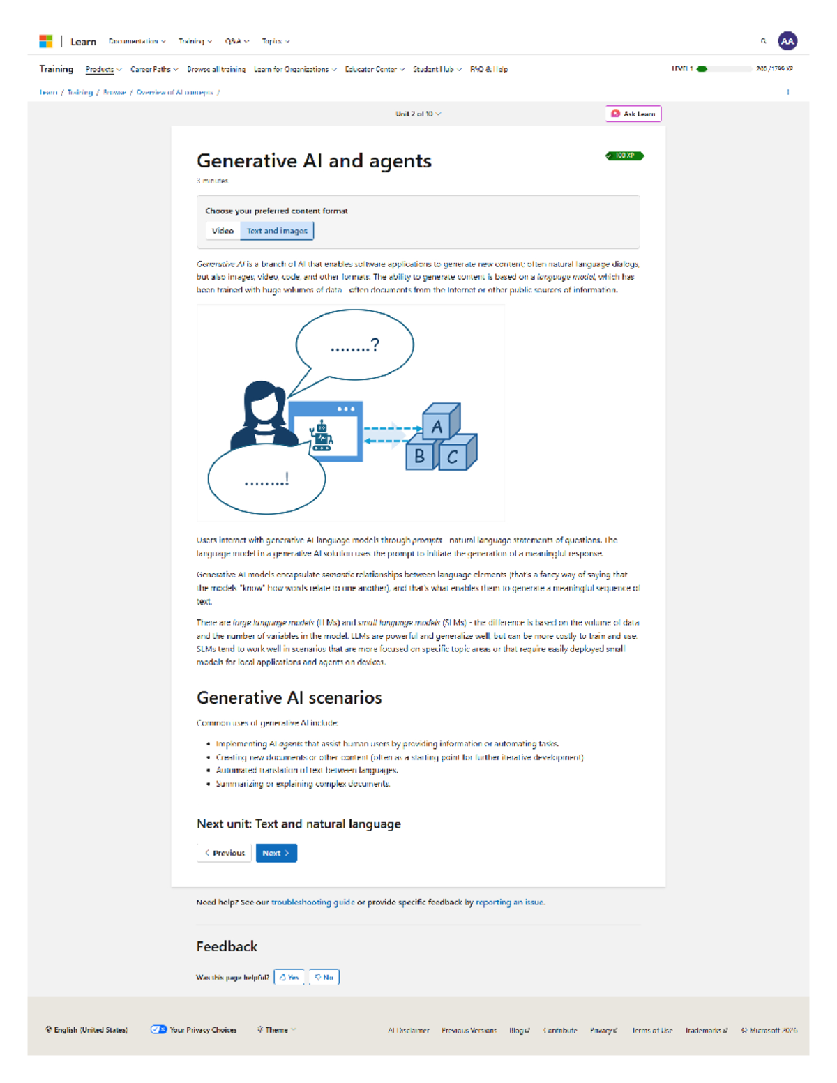 Generative AI and Agents Overview - Unit 2 of 10 - Studocu