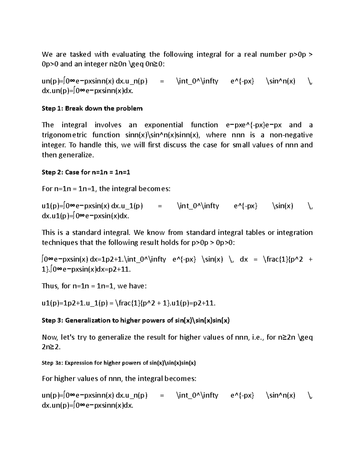 Integral Evaluation Techniques for Exponential and Trigonometric ...