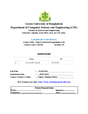 Based 65 lab r 4 - Green University of Bangladesh Department of ...