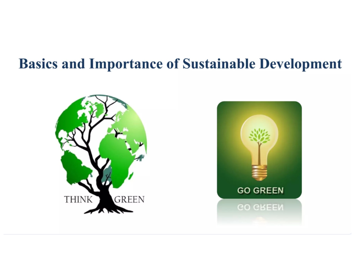 Sustainable Development: Key Concepts and Importance (Course Code ...