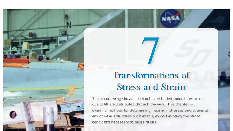 Ch 7 - Transformations of Stress and Strain Analysis - Studocu