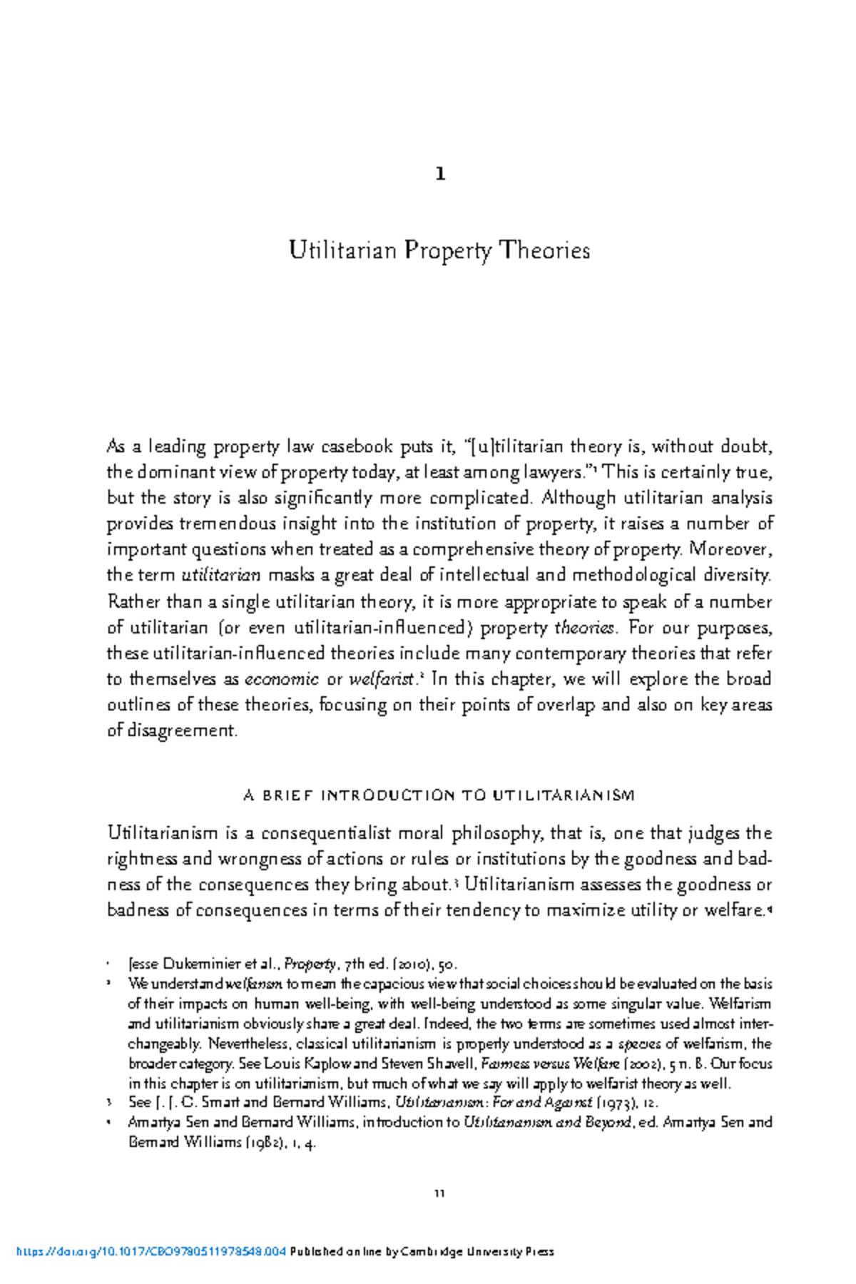 Utilitarian-property-theories - 11 1 Utilitarian Property Theories 1 ...
