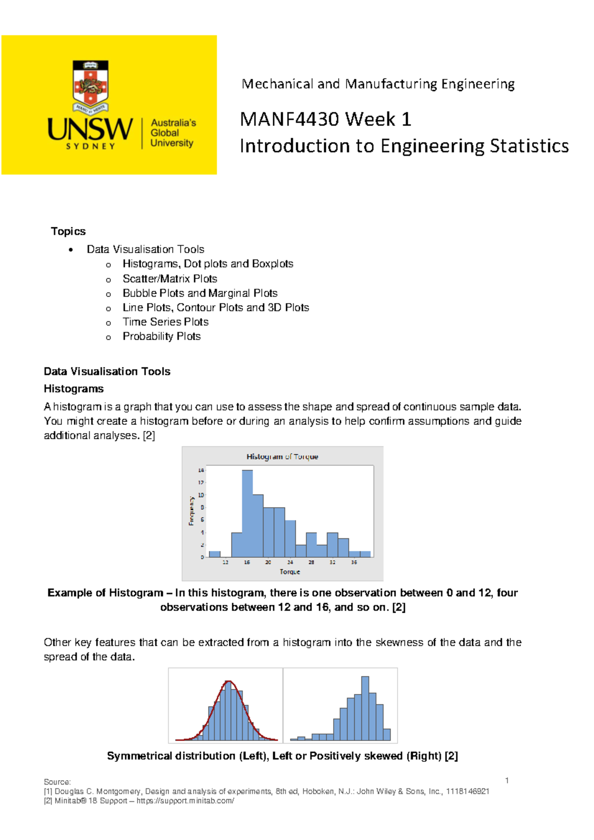 MANF4430 Week 1 Lecture Notes on Data Visualisation Techniques - Studocu
