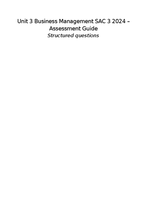 Practice SAC suggested answers - CASE STUDY Read the following case ...