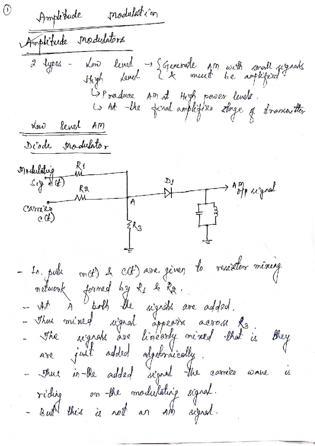 AM Modulation Techniques: Low-Level & High-Level Modulators Explained ...