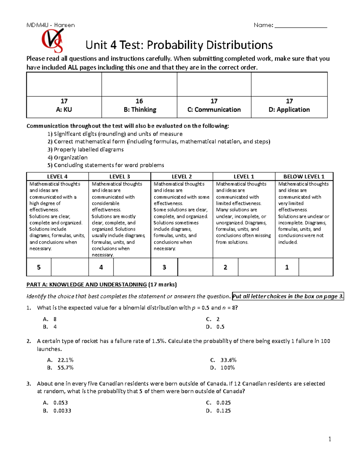 1734554608-Test 4 Probability Distributions - Unit 4 Test: Probability ...