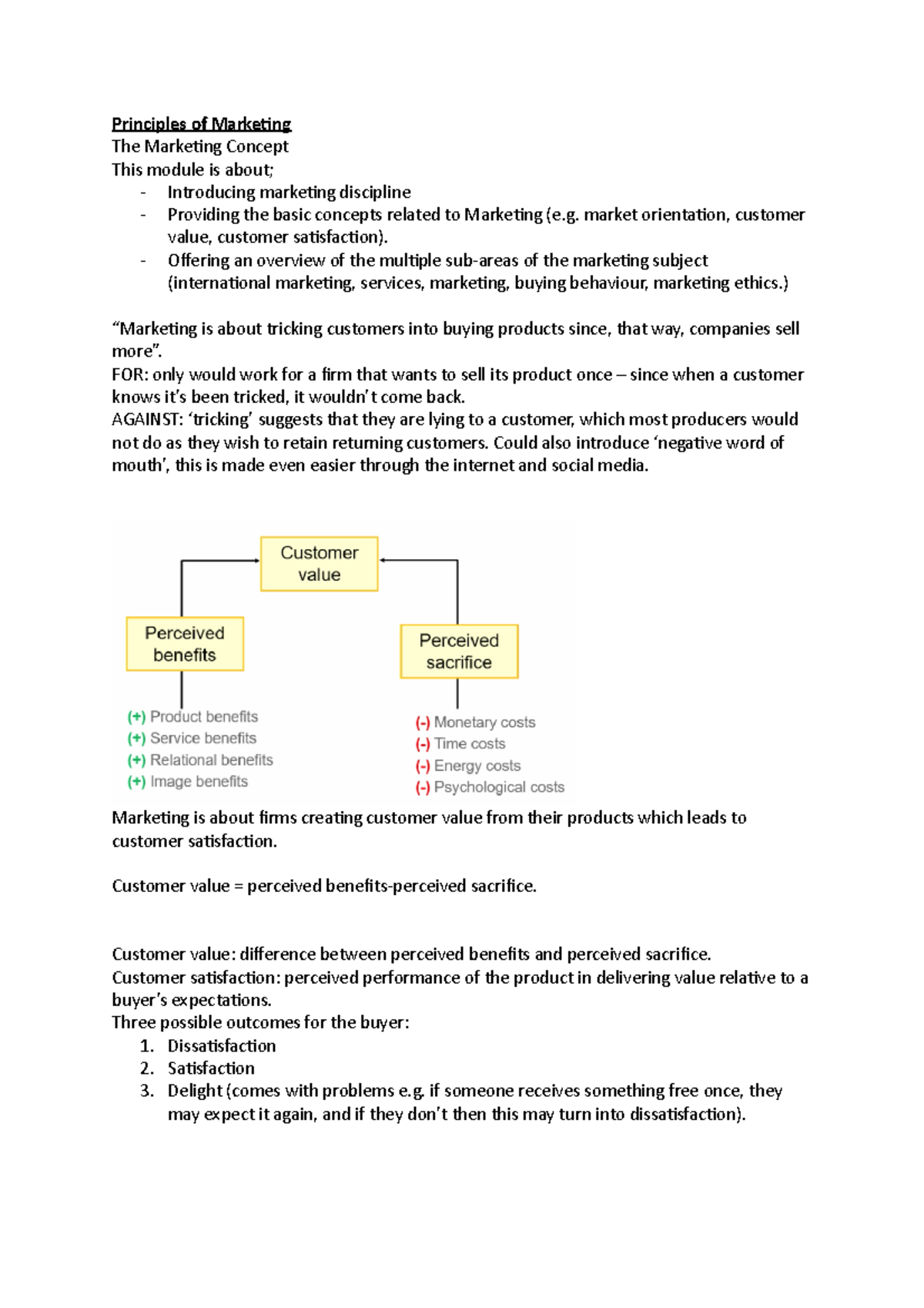 **Principles of Marketing (MKT101): Key Concepts and Strategies** - Studocu