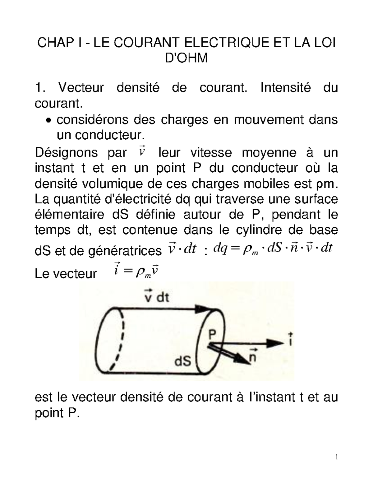 E141 Chapitres sur le Courant Électrique et la Loi d'Ohm Studocu — free download