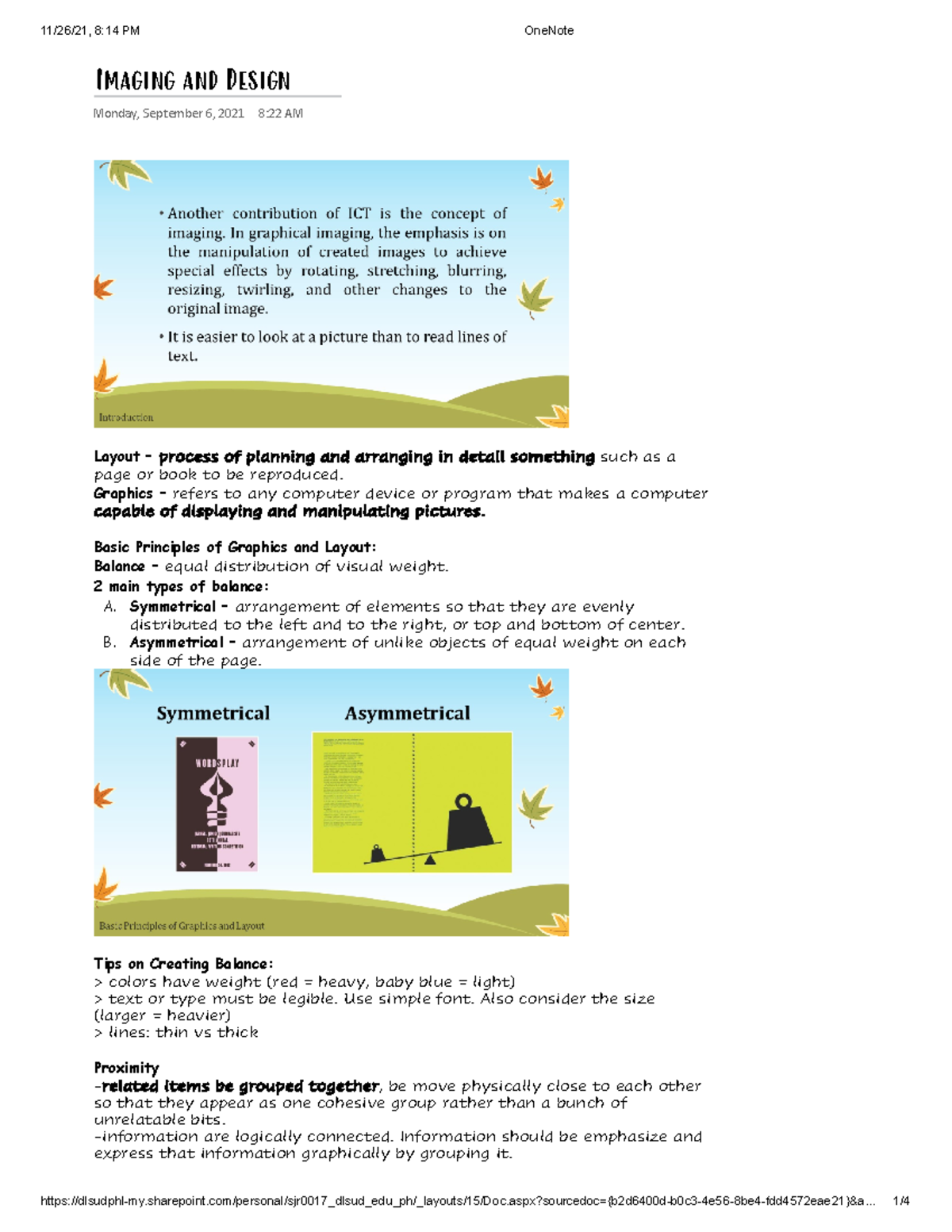 Imaging and Design Principles for Layout and Graphics - Studocu