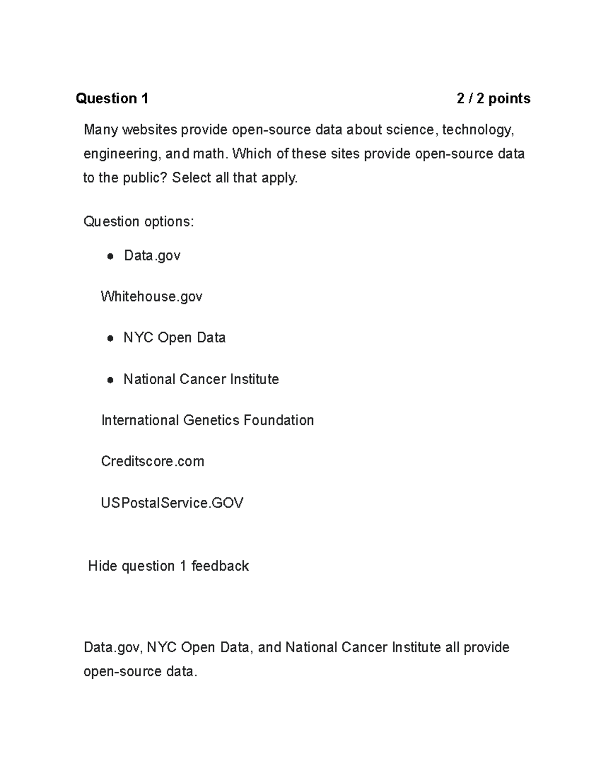 DAD-220 Quiz: Open-Source Data & Relational Database Concepts - Studocu