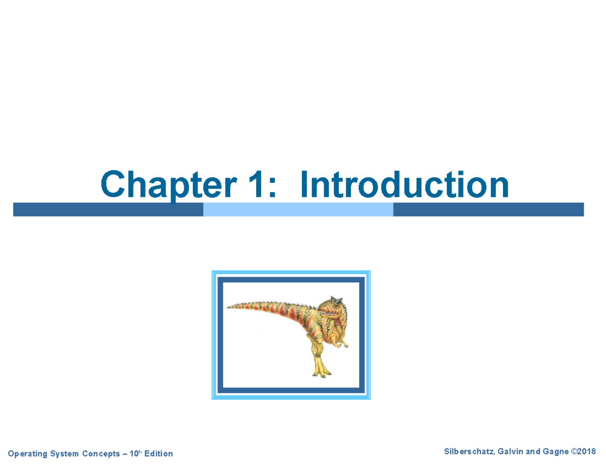 2604 C1 - Lecture 1 & 2: Introduction to Operating System Concepts ...