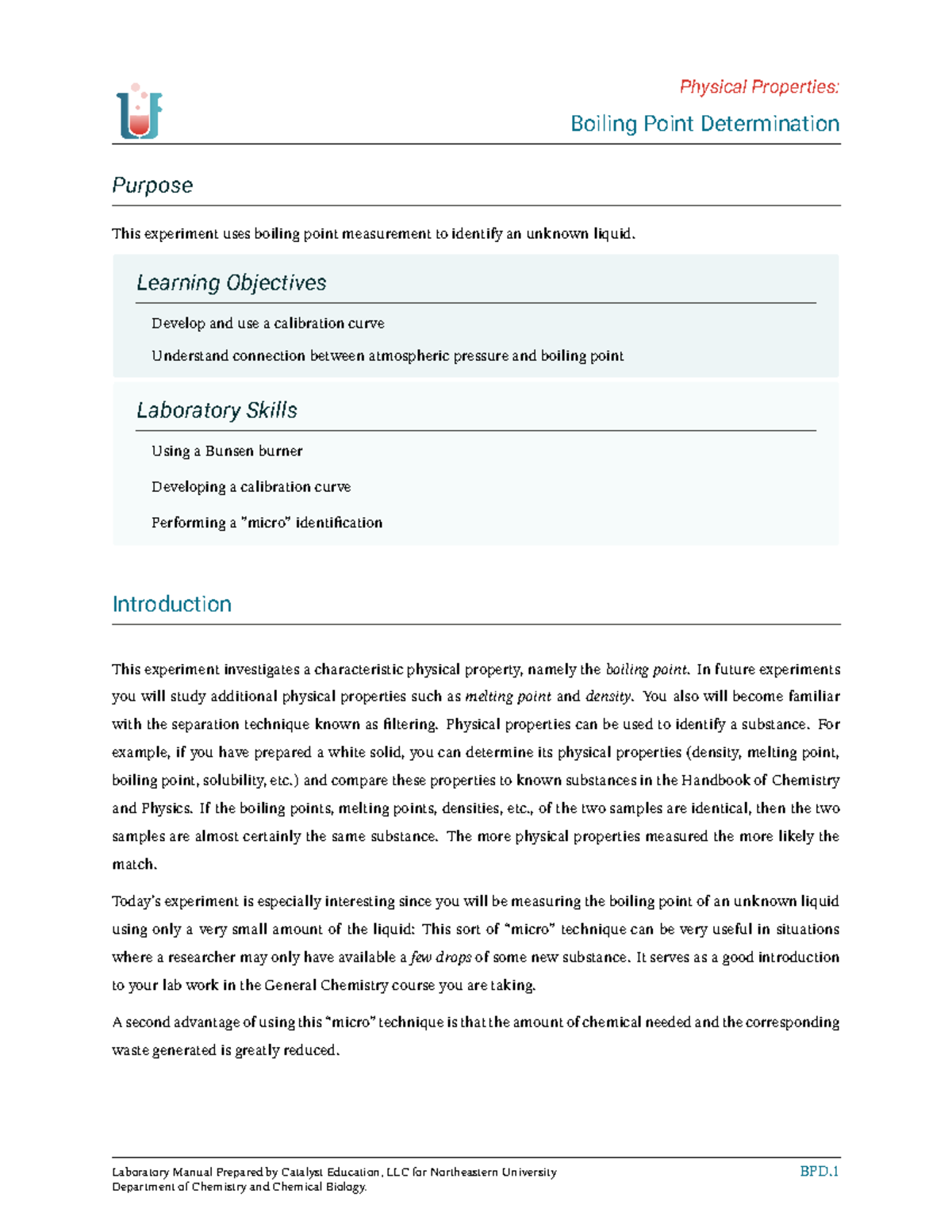 Boiling Point Determination Lab - Physical Properties: Boiling Point ...
