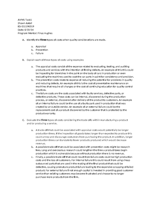 VEM1 Task 2 - passed - Shawn Axtell Strategic Needs Assessment - VEM ...